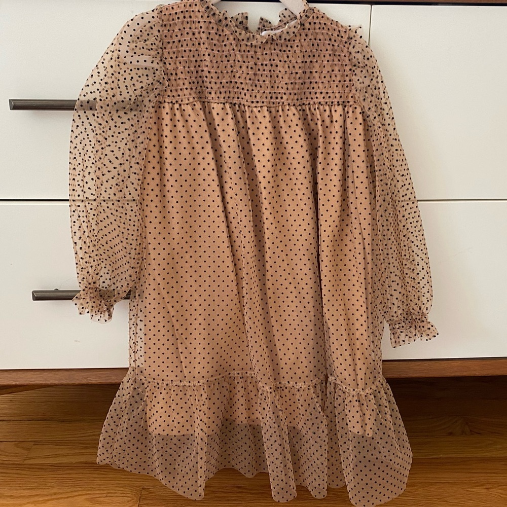 Girl’s dress with tulle overlay